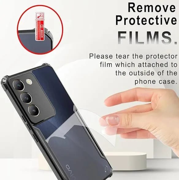 Back Cover For Vivo T3 5g Back Cover | Transparent Crystal Clear Hard Pc Back Case Image 2