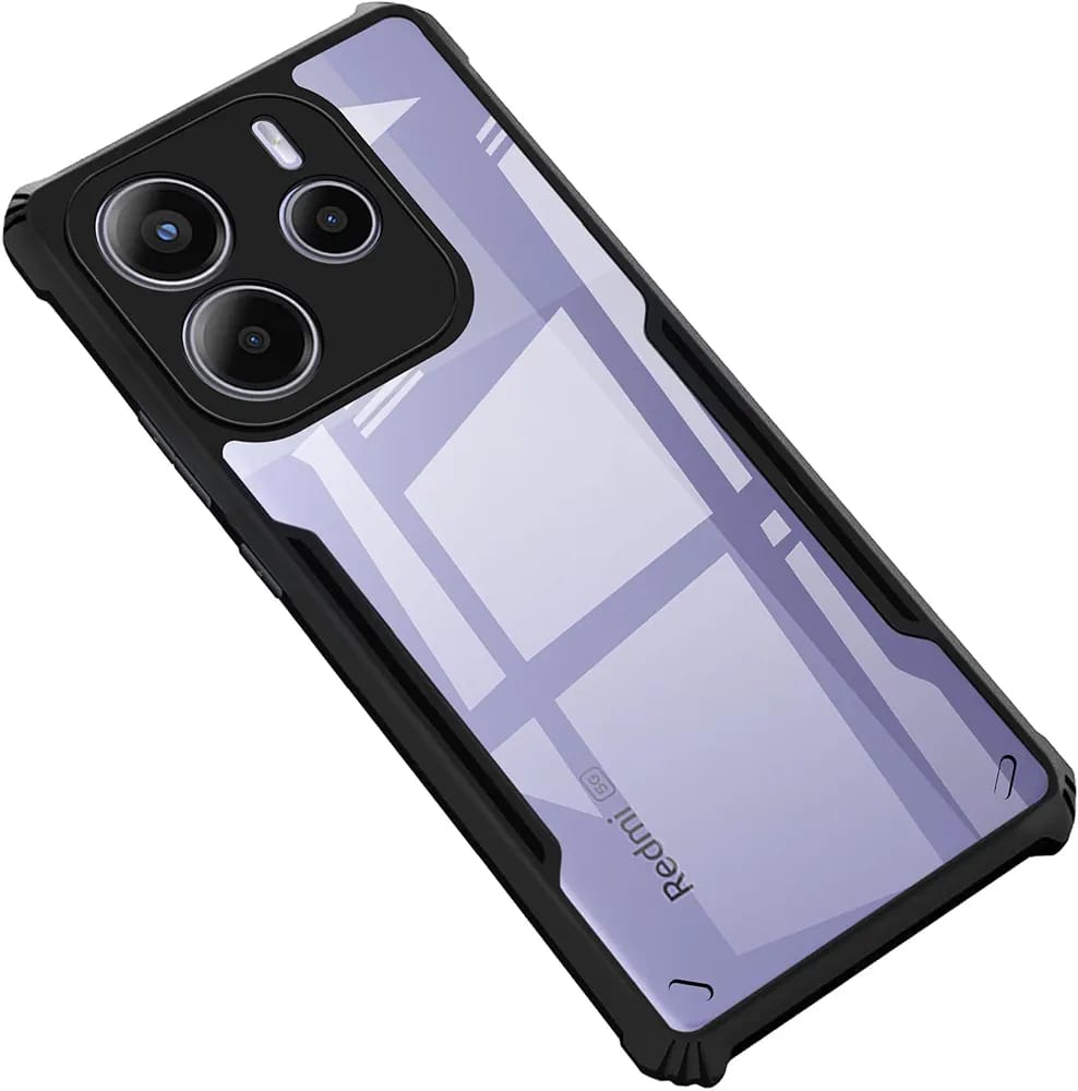 Back Case Cover for Mi Redmi Note 14 5G | Compatible for Mi Redmi Note 14 5G Back Case Cover | Clear Case with Camera Protection | (TPU + PC | Matte Black) - Buy Online at Indezaar