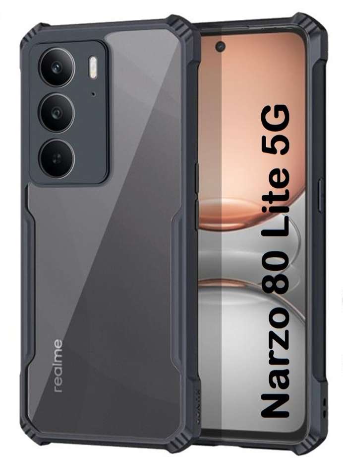 Back Cover for Realme Narzo 80 Lite 5G  (Black, Shock Proof, Pack of: 1) - Buy Online at Indezaar