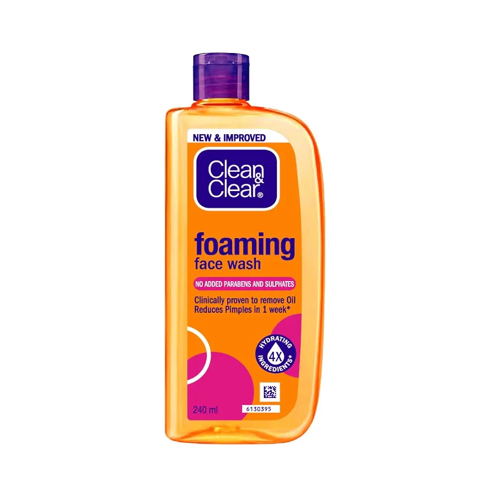 Clean & Clear Foaming Facewash for Oily Skin, Brown, 240ml - Buy Online at Indezaar