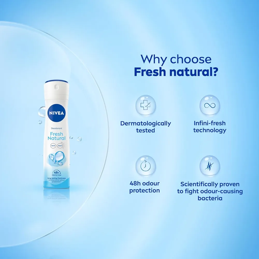 Nivea Fresh Natural Deodorant 150 ml Image 3