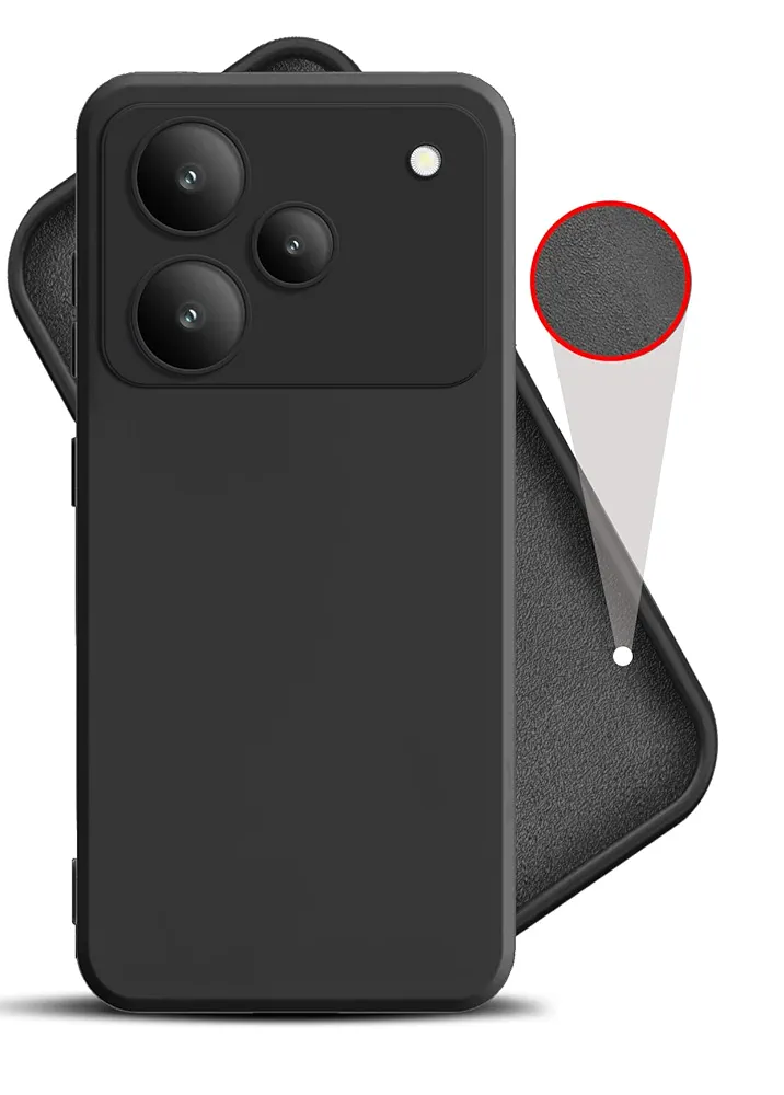 Liquid Silicone Back Cover Case for Realme P4 Pro 5G, | Soft Micro-Fibre Lining Inside | Camera Protection Bump | Shockproof Back Cover Case for Realme P4 Pro 5G (Silicone, Black) Image 3