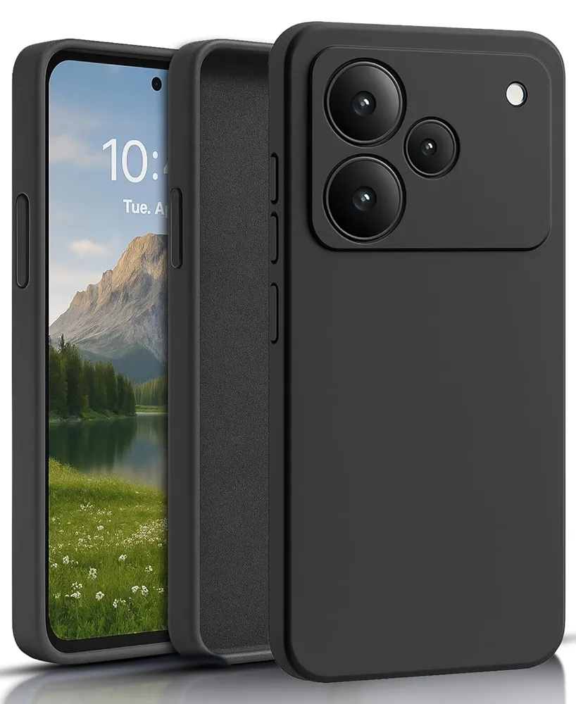 Liquid Silicone Back Cover Case for Realme P4 Pro 5G, | Soft Micro-Fibre Lining Inside | Camera Protection Bump | Shockproof Back Cover Case for Realme P4 Pro 5G (Silicone, Black) - Buy Online at Indezaar