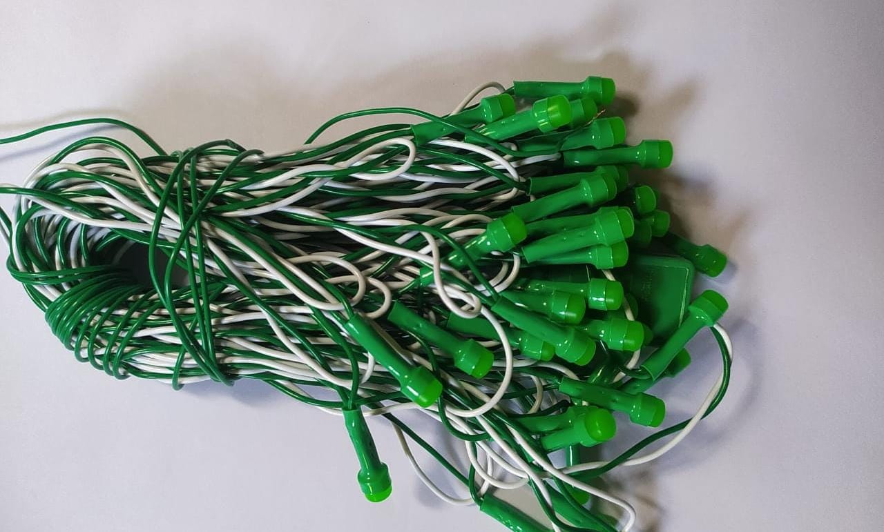 Green LED Rice (Tuni) Lamp – 40 LEDs | 35 Ft Long Decorative String Light for Home, Festival & Outdoor Décor Image 2
