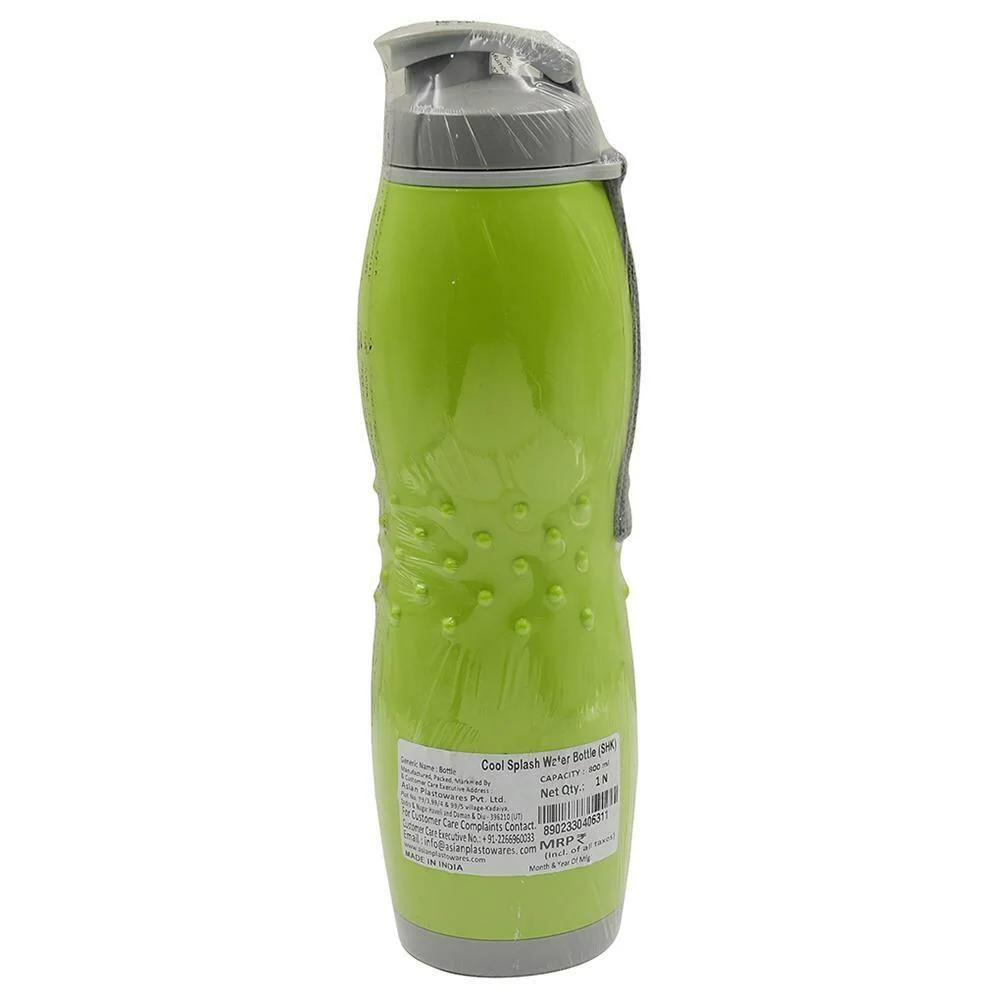 Asian Assorted Plastic Cool Splash Water Bottle – 800 ml (Design/Colour May Vary) Image 2