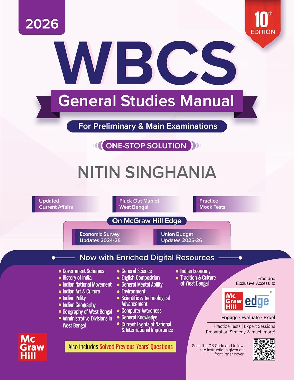 WBCS General Studies Manual (English) – 10th Edition (2025–26) by Nitin Singhania (IAS) - Buy Online at Indezaar