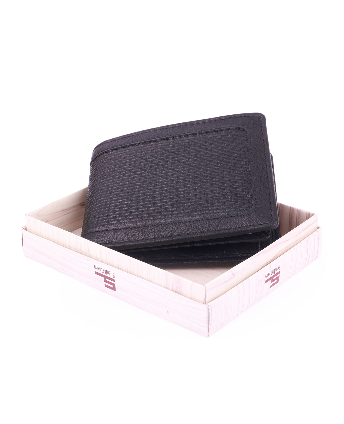 Sreeleathers Men’s Leather Wallet Model 500245 – Black / Brown Image 2
