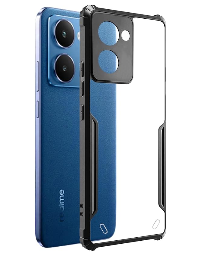 Realme P3 Ultra 5G Back Cover | Transparent Crystal Clear Hard PC Back Case with TPU Bumper, Drop Protection Case Cover for Realme P3 Ultra 5G - Buy Online at Indezaar